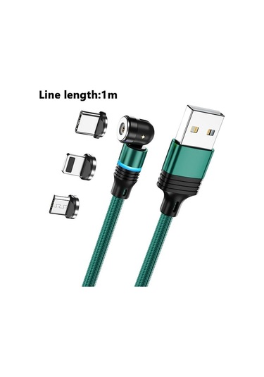 3-pack Magnetiska Usb-laddningskablar - Hållbar Flätad Nylon