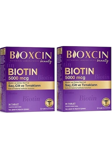 Bioxcin Biotin 5000 Mcg 30 Tablet 2'li Avantajlı Paket