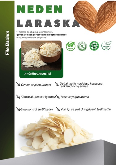 File Badem 250g Almond Flakes Taze Yeni Mahsül 250 G