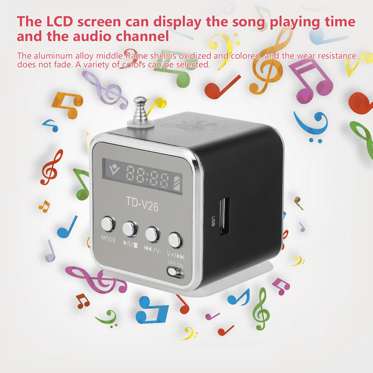 Youmex Kırmızı Taşınabilir Mini Hoparlör - Aux In/tf Kart/usb/fm Radyo Desteğiyle Müzik Dinleyin