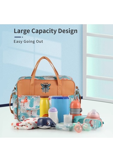 Novahub Moveevo Anne Bebek Bezi Çantası - Geniş Kapasiteli Omuz/el Çantası Emzirme & Seyahat İçin Pratik Çeşitli Organizör Çok Renkli
