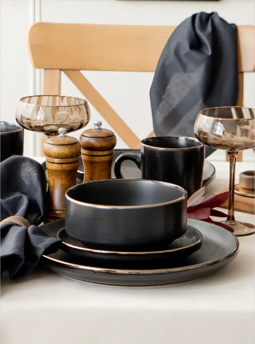 Korall Salata Kasesi Seti Hediyelik 2 Adet 750ml Elite Siyah 32447209 Siyah