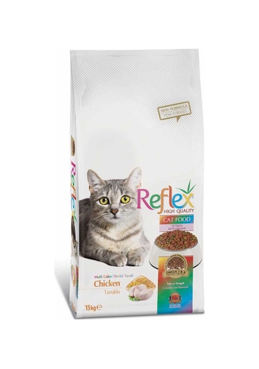 Reflex Multi Color Renkli Taneli Tavuklu Yetişkin Kedi Maması 15 KG
