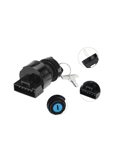 Konesam Sportsman, Rzr, Ranger İçin 6 Pinli 3 Pozisyonlu Abs Çelik Kontak Anahtarı Ve 2 Yedek Anahtar Seti