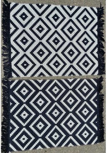 Iki Renkli Serme Oto Koltuk Kılıfı Takımı 3 Parça Siyah - Beyaz