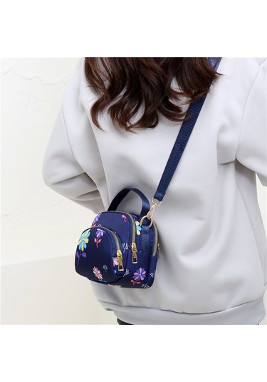 Casual Kadın Çiçekli Büyük Kapasiteli Omuz Çantası-küçük Elma Çok Renkli