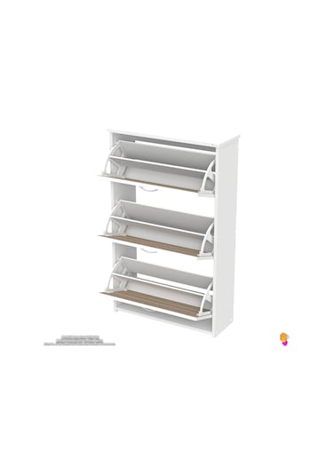 Modilayn West Antre 72x116x26 Cm Lik 3 Düşer Kapak 6 Göz Bölmeli Ayakkabılık Cordoba - Beyaz Modilayn West Antre 72x116x26 Cm Lik 3 Düşer Kapak 6 Göz Bölmeli Ayakkabılık Cordoba - Beyaz