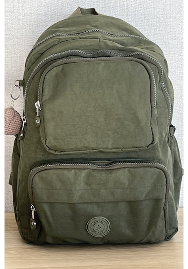 Nemo Group Haki Okul Çantası Ayıcık Anahtarlık Hediyeli