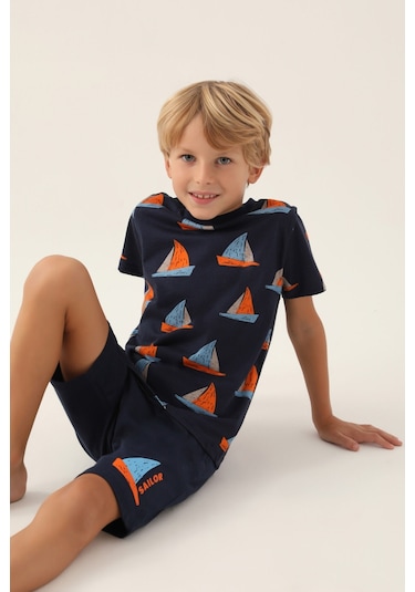 Rolypoly Boat Lacivert Erkek Çocuk Bermuda Takım 5274-43017 Lacivert