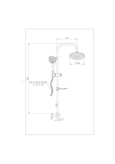Gpd Sürgülü Duş Seti 3 Fonksiyonlu El Duşu Ile Dst19-2 Krom