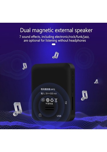 Flybuy 1.8 4gb Düğme Mp3 Çalar, 3.5mm Jack, Renkli Ekran, Taşınabilir Müzik Çalar