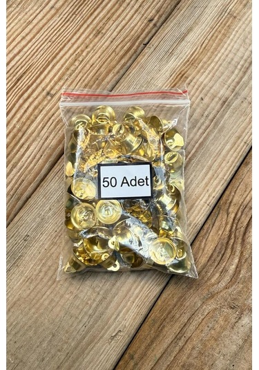 Çan Şeklinde Zil Gold Rengi 50 Adet Gold