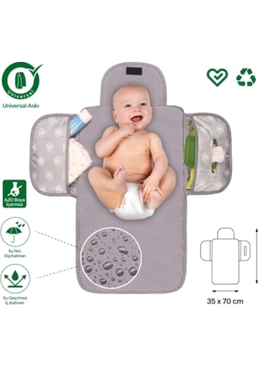 Been Fonksiyonel Bebek Bakım Matı Gri