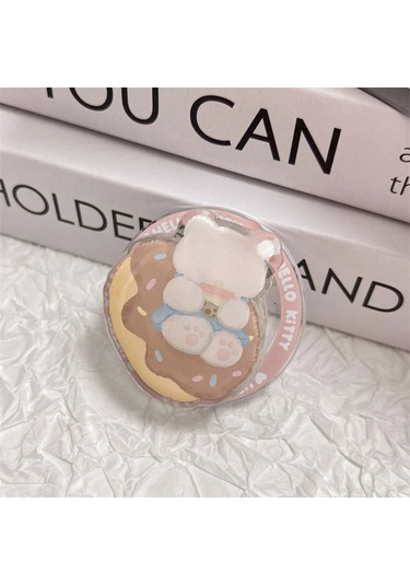 Goldenqian Kore Sevimli Karikatür Köpek Magsafe Manyetik Telefon Griptok Kavrama Tok Standı İphone 15 14 12 Kablosuz Şarj Tutucu Braketi 15 15