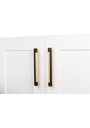 Mobilya Kulpu Mutfak Merkezi Tilki 128 Mm Altın Ve Siyah Mobilya Kulpu Mutfak Dolabı Mutfak Kapı Kulpu Kulpu Pirinç Kulpu