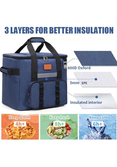Suntek Serin Çanta Yetişkinler Sıcak Soğuk Gıda Koyu-mavi Koyu Mavi