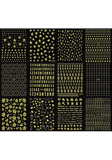 6 Adet/takım Parlak Yansıtıcı Tırnak Etiket Altın Gümüş Aurora Dalga Hatları 3d Kendinden Yapışkanlı Nail Art Çıkartması Tasarım Manikür Aracı Orta Kumral