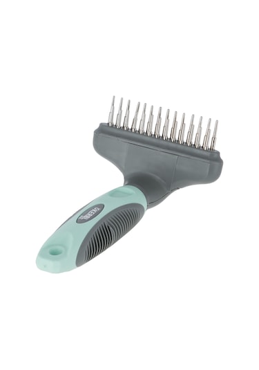 Kerbl Köpek Tüy Tarağı 15 x 9 CM Çift Sıralı Turkuaz