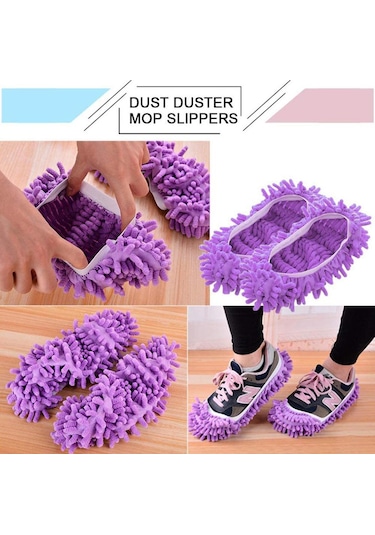 Mavi Paspas Terlik Tembel Zemin Parlatma Temizleme Çorap Ayakkabı Mop Terlik Kapağı