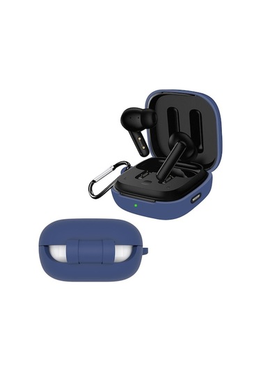 Novahub Silikon Koruyucu Kapak Qcy T13 Anc Airdots Tws Bluetooth Kulaklık Kutusu Toz Geçirmez Koruyucu Kılıf Lacivert Lacivert