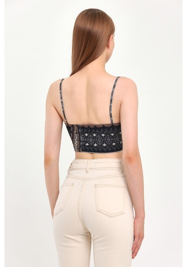 Alexandergardı Desenli Askılı Büstiyer B23-0069 001