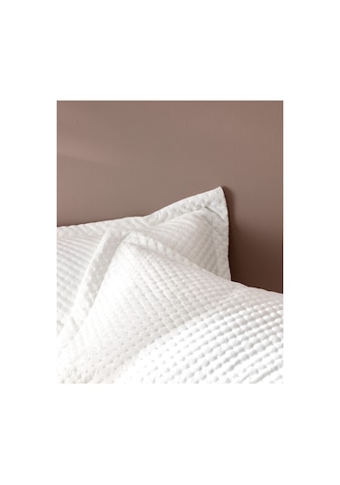 Madame Coco Boulogne Çift Kişilik Kadife Yatak Örtüsü - Ekru Çok Renkli