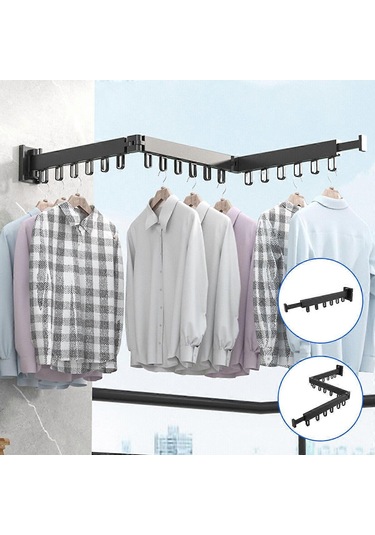 Ganzhoushop Giysi Kurutma Rafı Duvara Monte Katlanabilir Kurutma Makinesi Hattı Kurutma Askısı İç Mekan Dış Mekan Vea Çok Renkli