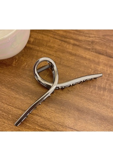 Gümüş Renk 11 Cm Büyük Boy Metal Mandal Saç Tokası Güçlü Ve Şık Gümüş