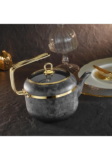 Brioni Royal Stone 1,5 lt Granit Çaydanlık Kumtaşı&Altın