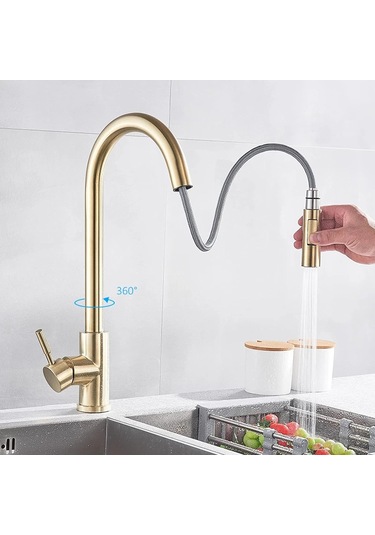 Mutfak Musluğuna Dokunarak Aşağı Püskürtücü, Sensör Lavabo Musluğu 2 Su Modları, 304 Ss 1