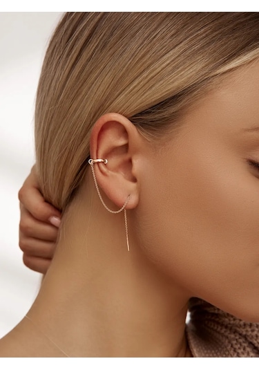 Zoloto Russkih Uzun, 925 Ayar Gümüş Kaplama Zincirli Bilezik 49362457 Altın