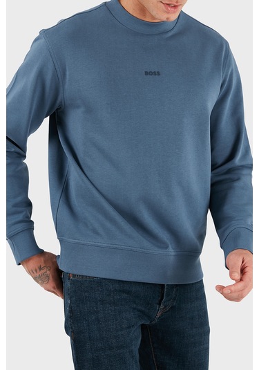 Boss Erkek Sweat 50514541 495 Mavi Mavi