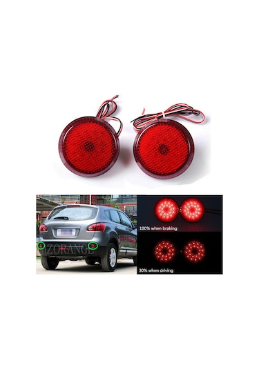 Leasetake Nissan/qashqai İçin Toyota Sienna/corolla Scion İçin Araba Arka Tampon Reflektör Lambası Yuvarlak Fren Durdurma Lambası Kırmızı