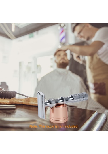Mufunye Gül Altın Renkli Paslanmaz Çelik Tıraş Bıçağı Standı - Kompakt Ve Şık Tasarım