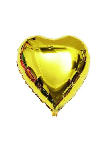 1 Adet 18 İnç 45 Cm Kalp Folyo Balon Altın Altın