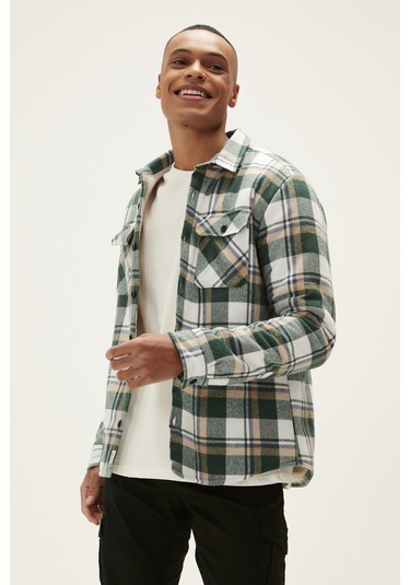 Bad Bear Thomas Yeşil Kareli Erkek Oduncu Gömlek Ceket-yeşil Yeşil