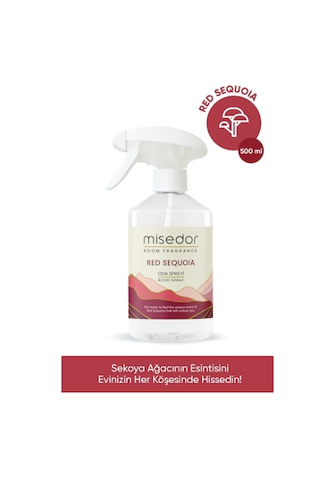 Misedor Red Sequoia Çubuklu Oda Kokusu 120 ML + Oda Spreyi 500 ML