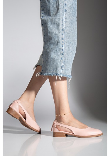 Volpen Cilt Kısa Topuk Ayakkabı Mint Yeşil Pudra