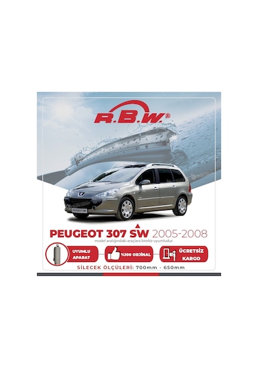 Peugeot 307 Sw Muz Silecek Takımı (2005-2007) RBW