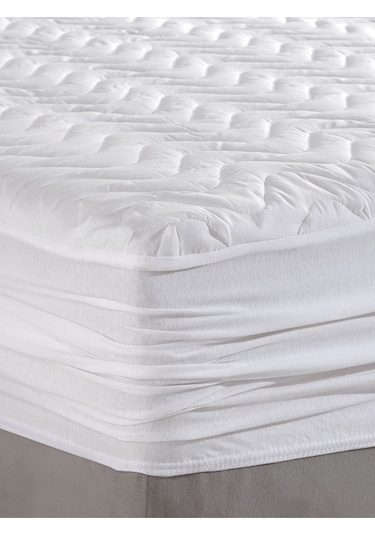 Kapitone Fitted Su Geçirmez Sıvı Geçirmez Alez Yatak Koruyucu Yatak Alezi Beyaz