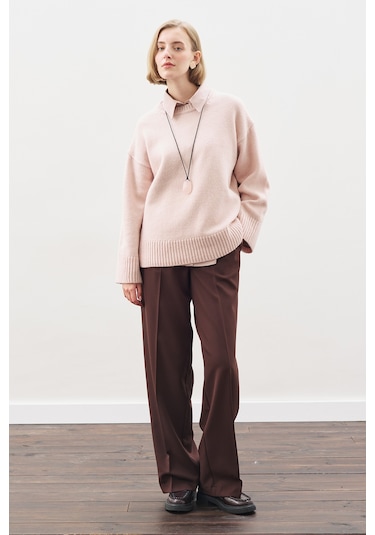 Chunky Oversıze Kazak Pembe Pembe