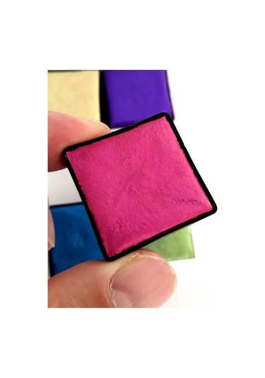 Metalik Yaldız Sulu Boya Seti, Mega Boy, El Yapımı, Profesyonel Sanatçı Boyası, 6 Renk-set:02 Çok Renkli