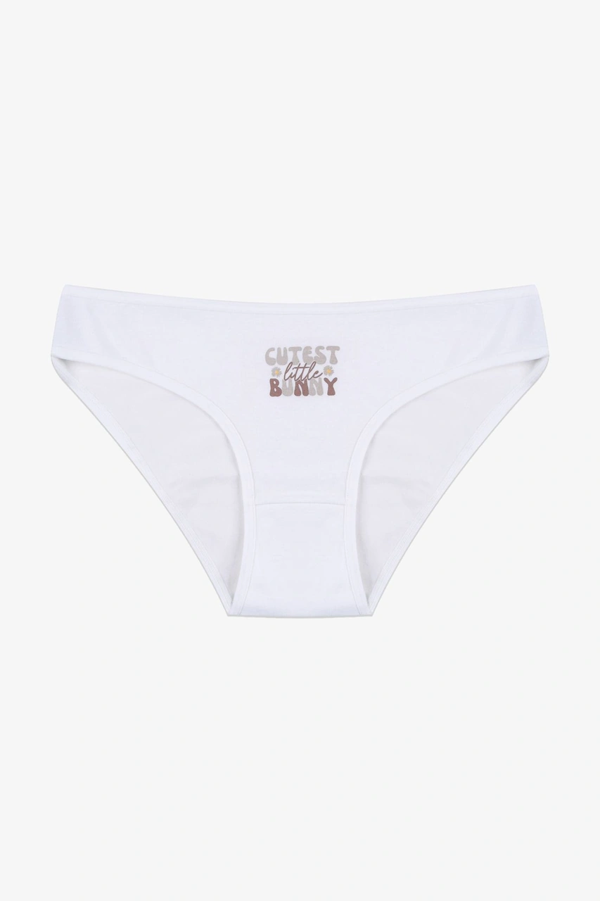 Kadın 3'lü Pamuklu Basic Külot 11040 Kahverengi - Ekru