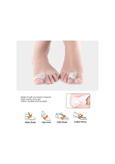 Ayak Orta Parmak Yüzük Parmak Arası Makaralı Silikon Nasır Tahriş