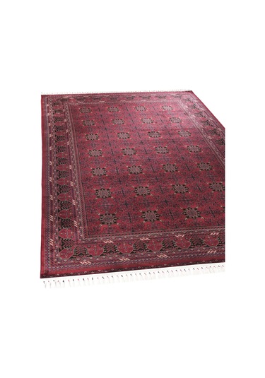 Apex Halı Bruj Bambu Viscon Halı 8731bu Bordo Renkli