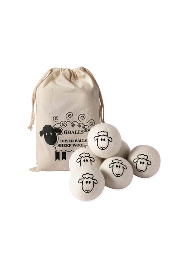 Lemestar Yün Kurutma Topları - 6 Adet, Kumaşı Yumuşatır, Statik Elektriği Azaltır, Kuruma Süresini Kısaltır, Koyun Desenli, Yün Malzeme Çok Renkli