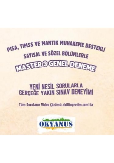 Okyanus Yayıncılık - 8. Sınıf Master 3 Genel Deneme