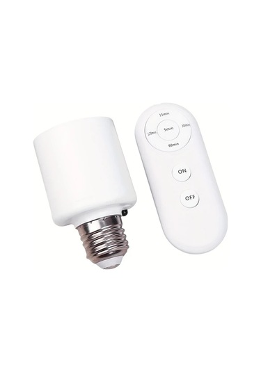 Honeybeeshop 2 Adet 220v Kablosuz Uzaktan Kumandali E27 Ampul Soketi Led Lamba 8m Menzil Işık Anahtarı Seti