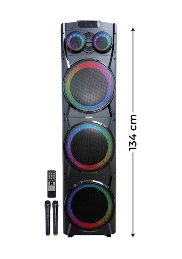 Sunix BTS-94 100 W Çift Mikrofonlu Kumandalı Parti Boy Bluetooth Hoparlör