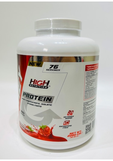 Whey Protein Tozu 2280 Gr Çilek Aromalı Protein Tozu 24 Gr Protein Kas Güç 76 Servis